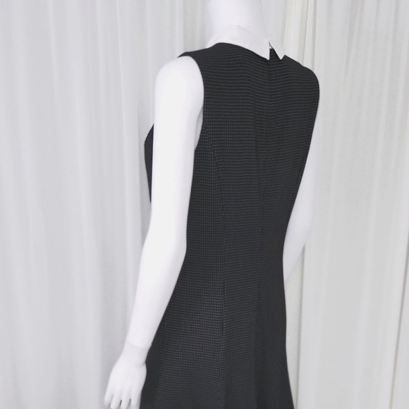 Ralph Lauren Dress • Fit & Flare • Black White Polka-dot • Shirt Collar • M-L 10 - Picture 3 of 4